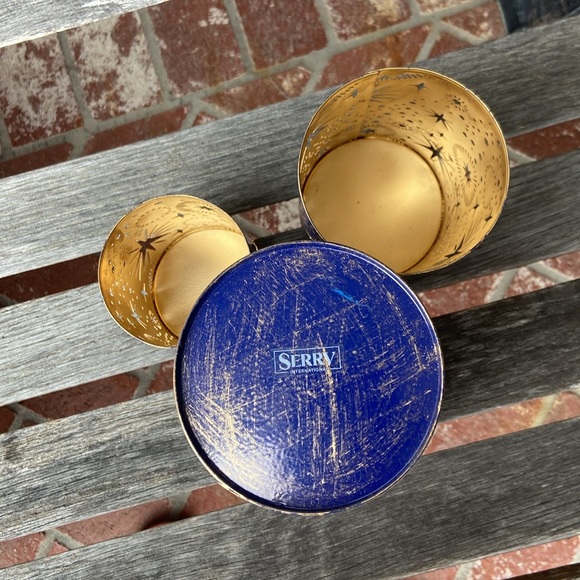 Serrv Celestial Blue and Gold Candle Holder Set (3)